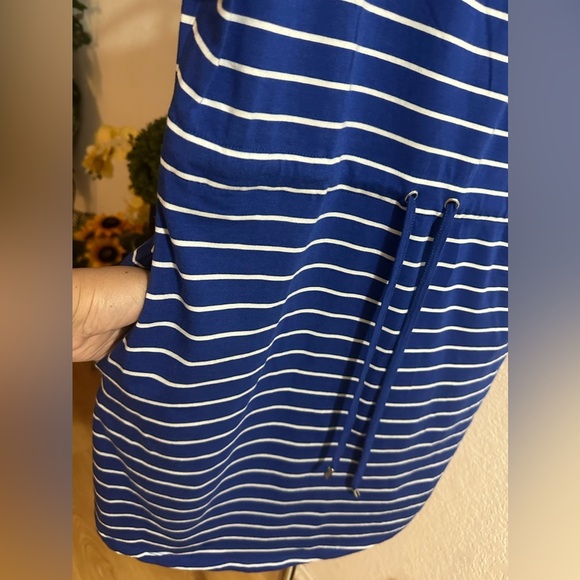 Rafaella blue/white stripe dress size M - Picture 5 of 9